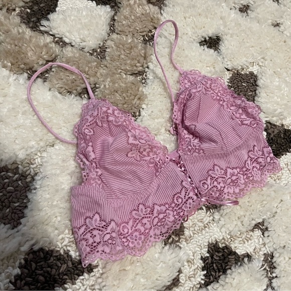 Free People Other - Free People Pink Lace Bralette Intimates